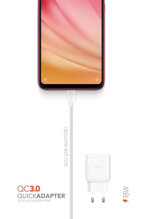 QC3 (QC 3.0) 18W HIZLI ŞARJ BAŞLIĞI - Görsel 2