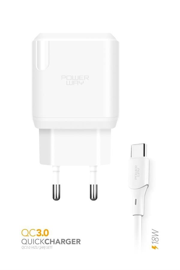 QCT30 TYPE-C (QC 3.0) 18W HIZLI ŞARJ SETİ - Görsel 2
