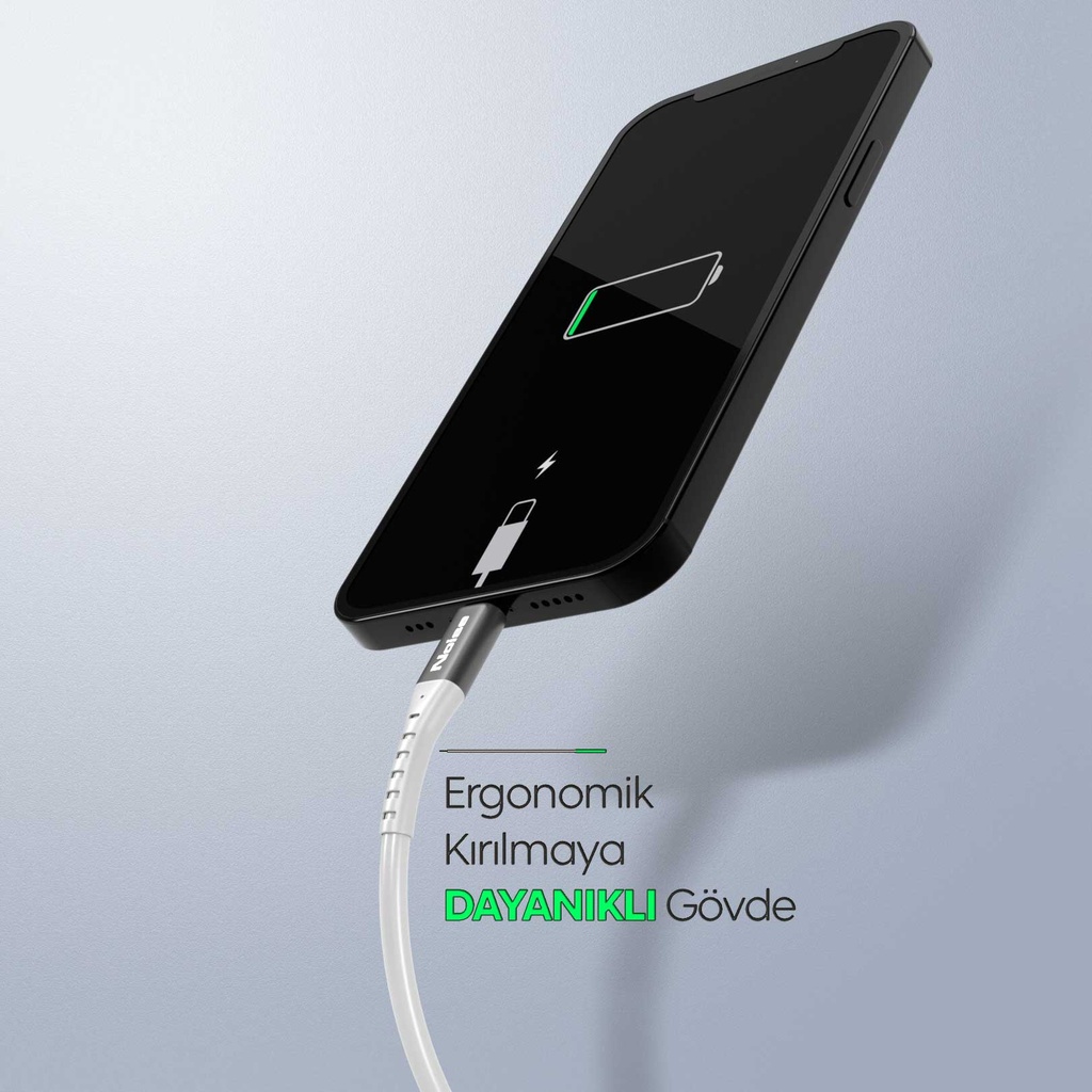 Apple Lightning 120cm Metal Başlıklı USB Şarj ve Data Kablosu image