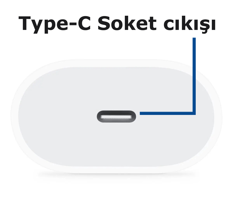 USB-C (TypeC) 20W PD Şarj İOS Uyumlu Hızlı şarj Adaptör ve Kablo image