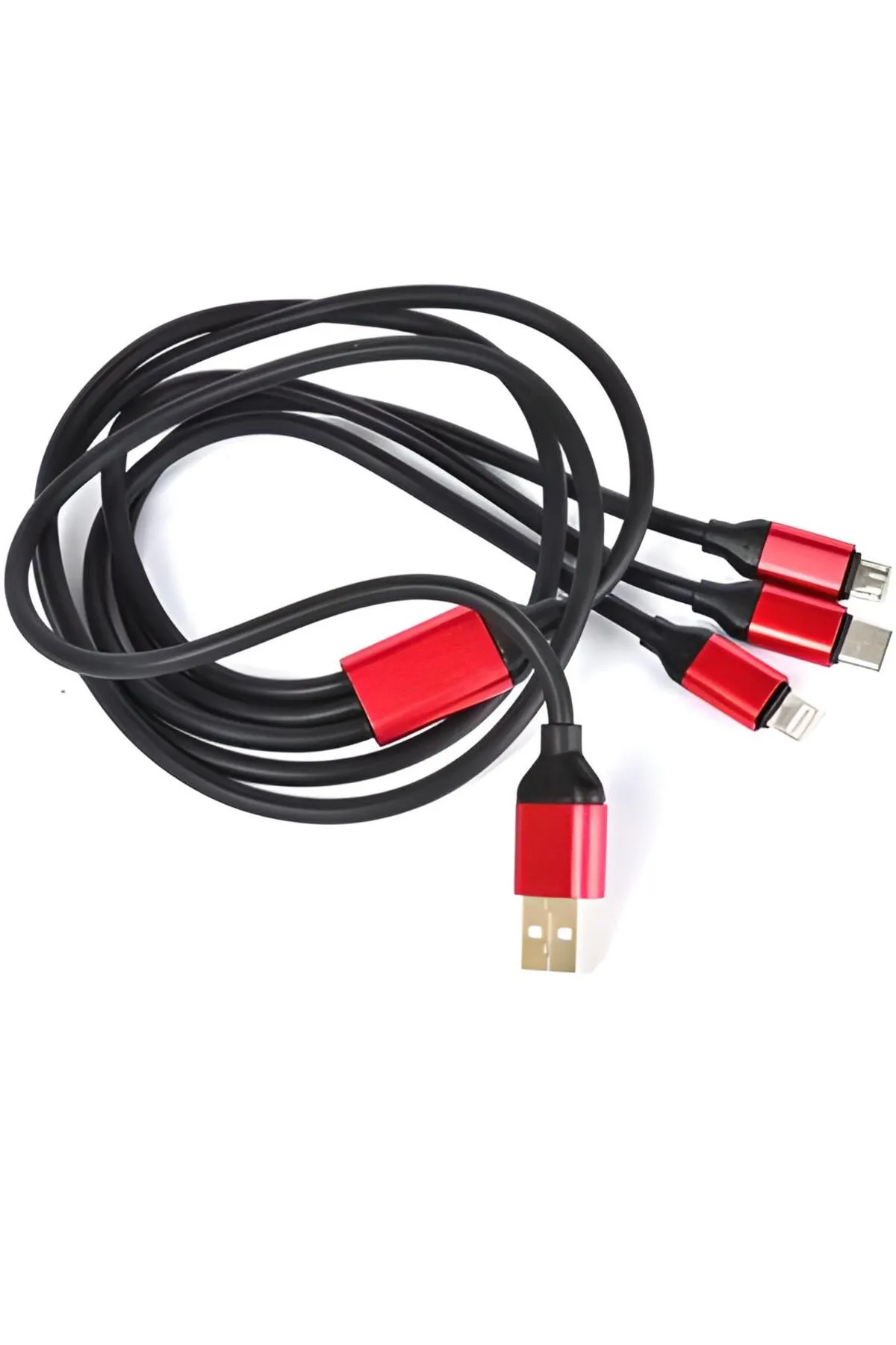 TypeC, Micro, Lightning 3ü Bir Arada Kablo image