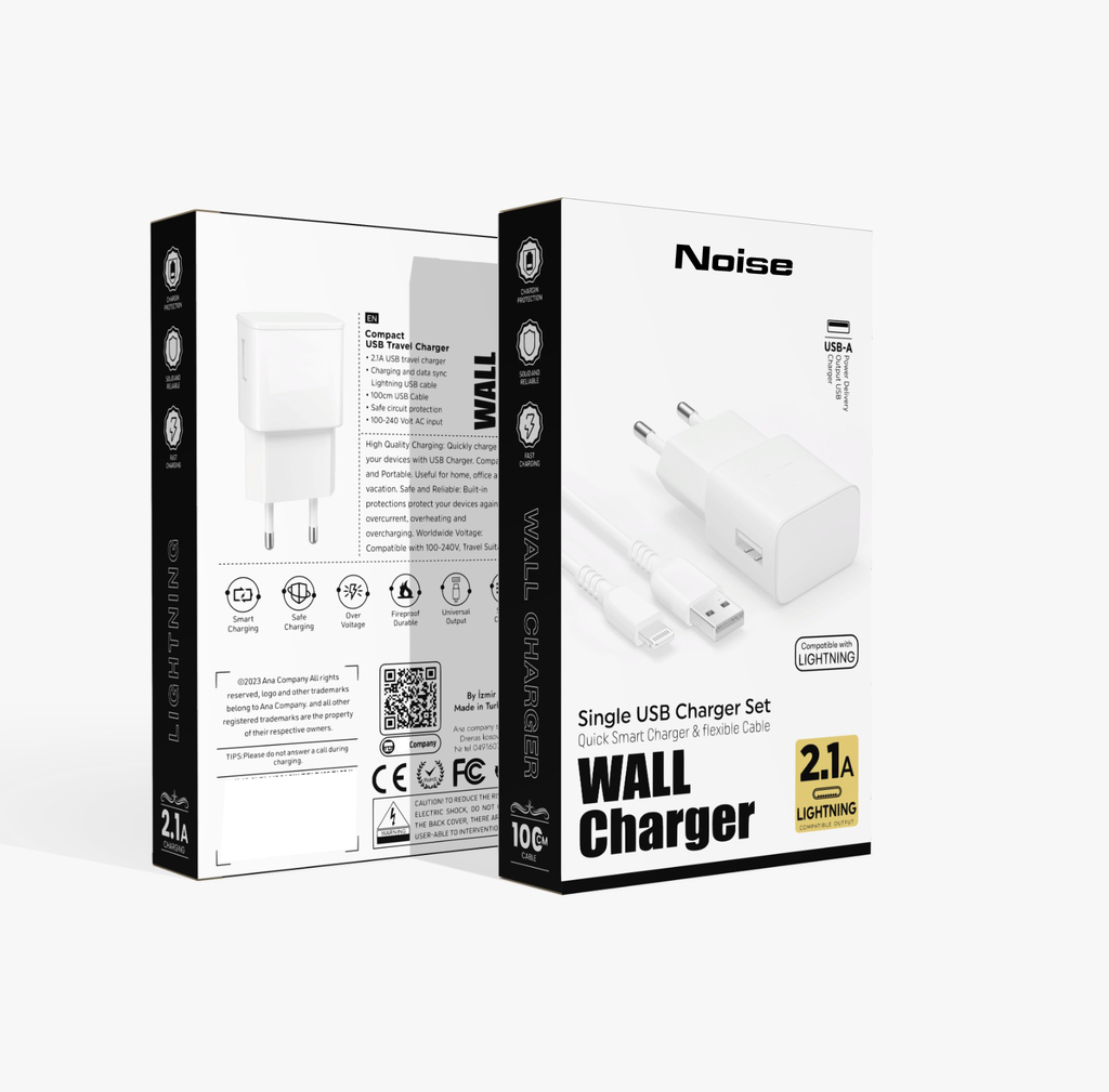 2.1A Adaptör + Apple Lightning USB Kablo Set image