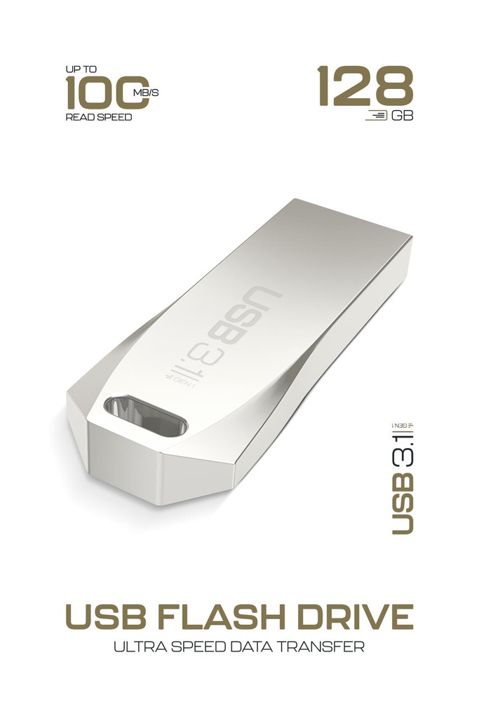 Powerway Premium 128GB USB 3.1 Metal Gövde Ultra Hızlı Flash Bellek Data Traveler - Görsel 3