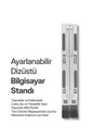 Powerway XR77 Alüminyum Ayarlı Katlanabilir Laptop Macbook Uyumlu Notebook Yükseltici Tutucu Stand - Görsel 4