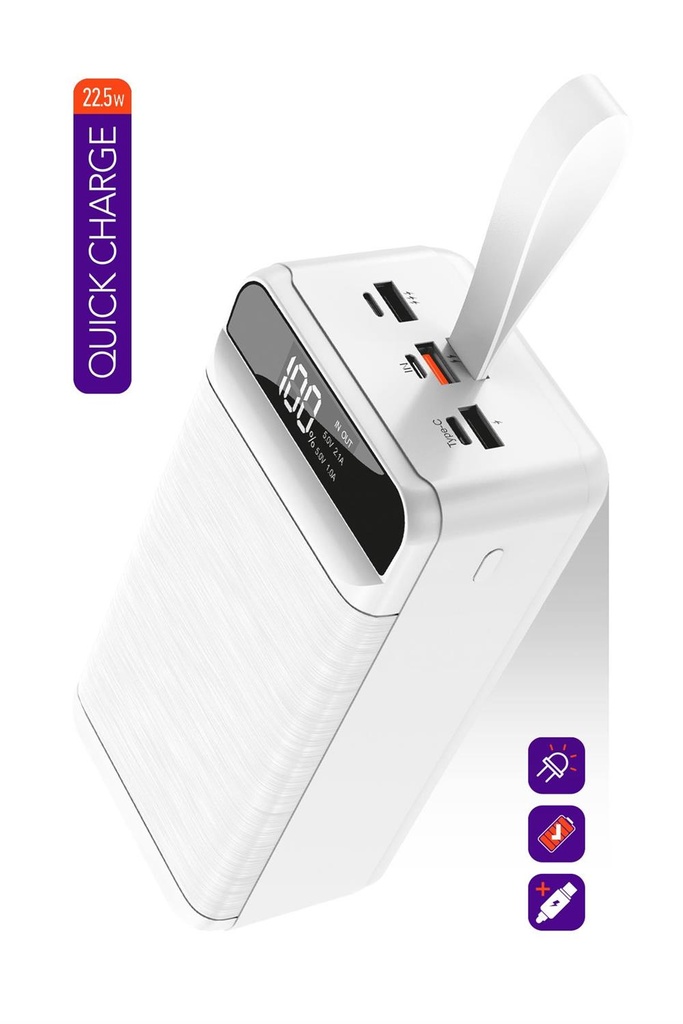 POWERWAY QC60 60000 AMPER PD 22.5W (SİYAH) - Görsel 2