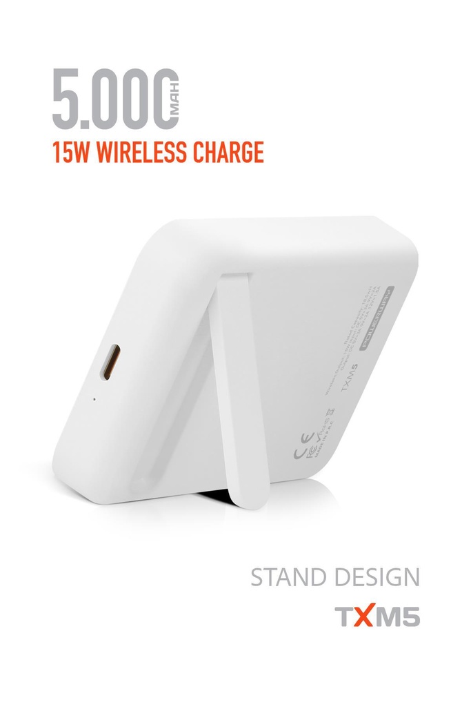 Powerway 5.000 MAH PD 15W Magsafe Kablosuz Wireless Taşınabilir Şarj Cihazı Powerbank TXM5 - Görsel 4