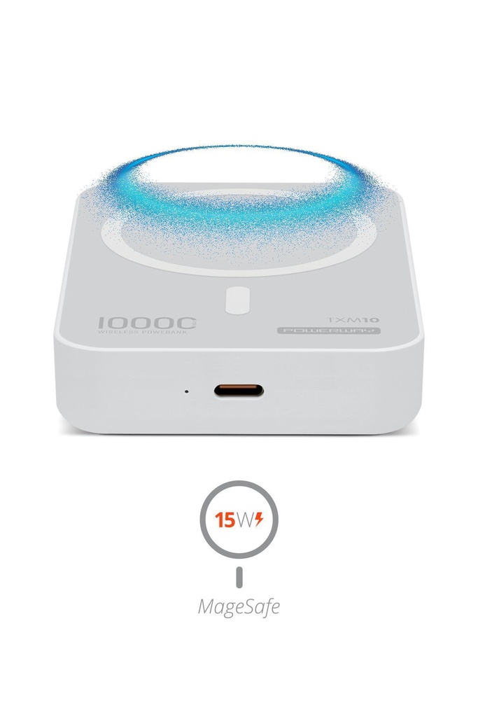 Powerway 10.000 MAH PD 15W Magsafe Kablosuz Wireless Taşınabilir Şarj Cihazı Powerbank TXM10 - Görsel 3
