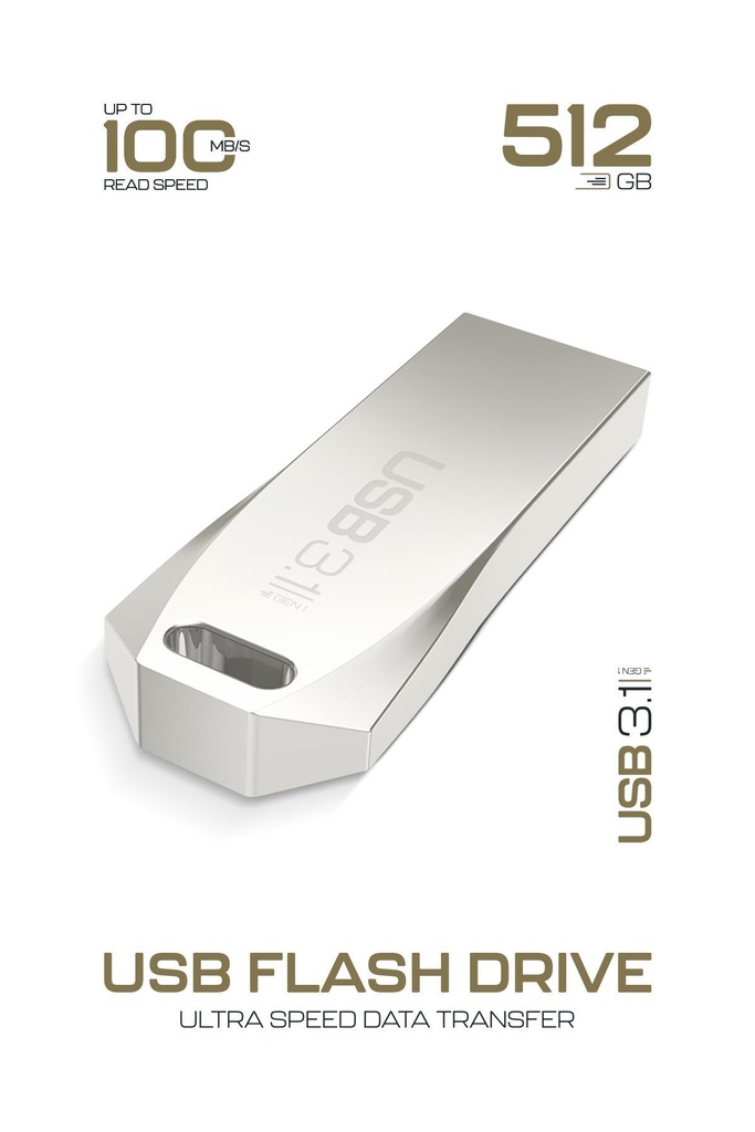 Powerway Premium 512 GB USB 3.1 Metal Gövde Ultra Hızlı Flash Bellek Data Traveler - Görsel 3