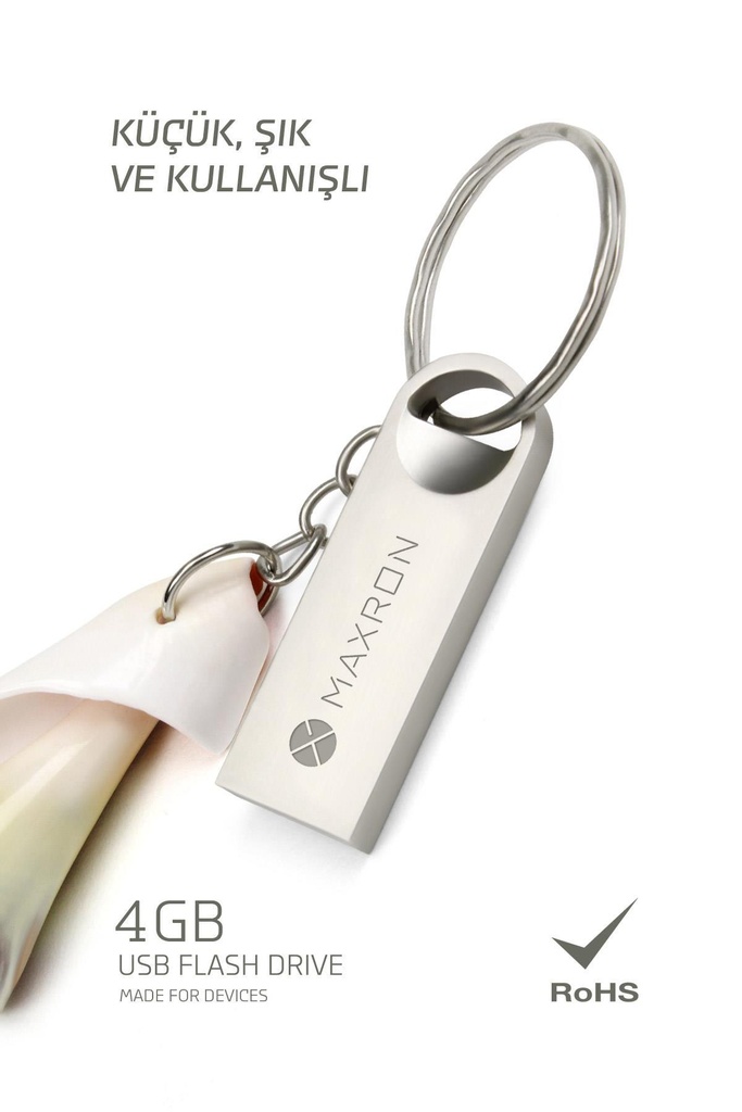 4 GB Flash Bellek Metal Gövde Ömür Boyu Garantili Güvenli Usb Bellek Data Traveler - Görsel 3
