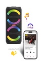 Maxron MXBass 16W Bluetooth Hoparlör LED Işıklı Ses Sistemi Parti Speaker Karaoke Özellikli - Görsel 4