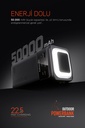 Powerway 50.000 MAH PD 22.5W Hızlı Şarj Dahili Kablolu Kamp Taşınabilir Güç Kaynağı PD50 Powerbank - Görsel 5