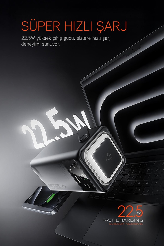 POWERWAY PD80 80000 AMPER PD 22.5W (SİYAH) - Görsel 2