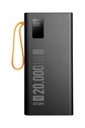 Powerway QC20 20.000 MAH PD 22.5W Dahili Kablolu Hızlı Şarj LED Işıklı Powerbank - SİYAH Görsel 2