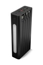 Powerway QC30S 30.000 MAH PD 22.5W Dahili Kablolu Hızlı Şarj LED Işıklı Powerbank - SİYAH Görsel 5