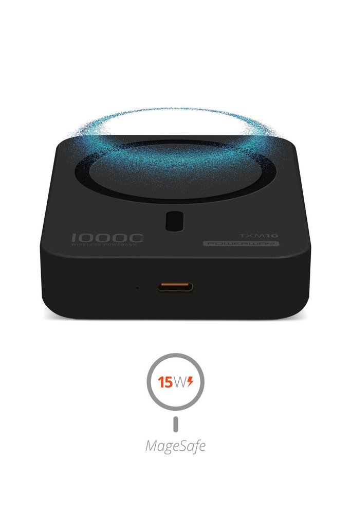 Powerway 10.000 MAH PD 15W Magsafe Kablosuz Wireless Taşınabilir Şarj Cihazı Powerbank TXM10 - SİYAH Görsel 2