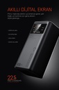 Powerway 50.000 MAH PD 22.5W Hızlı Şarj Dahili Kablolu Kamp Taşınabilir Güç Kaynağı PD50 Powerbank - SİYAH Görsel 6
