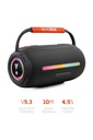 Powerway BeatBox Gri Led Işıklı Dayanıklı Ses Bombası Usb Sd Aux FM Radyo Bluetooh Hoparlör - SİYAH Görsel 3