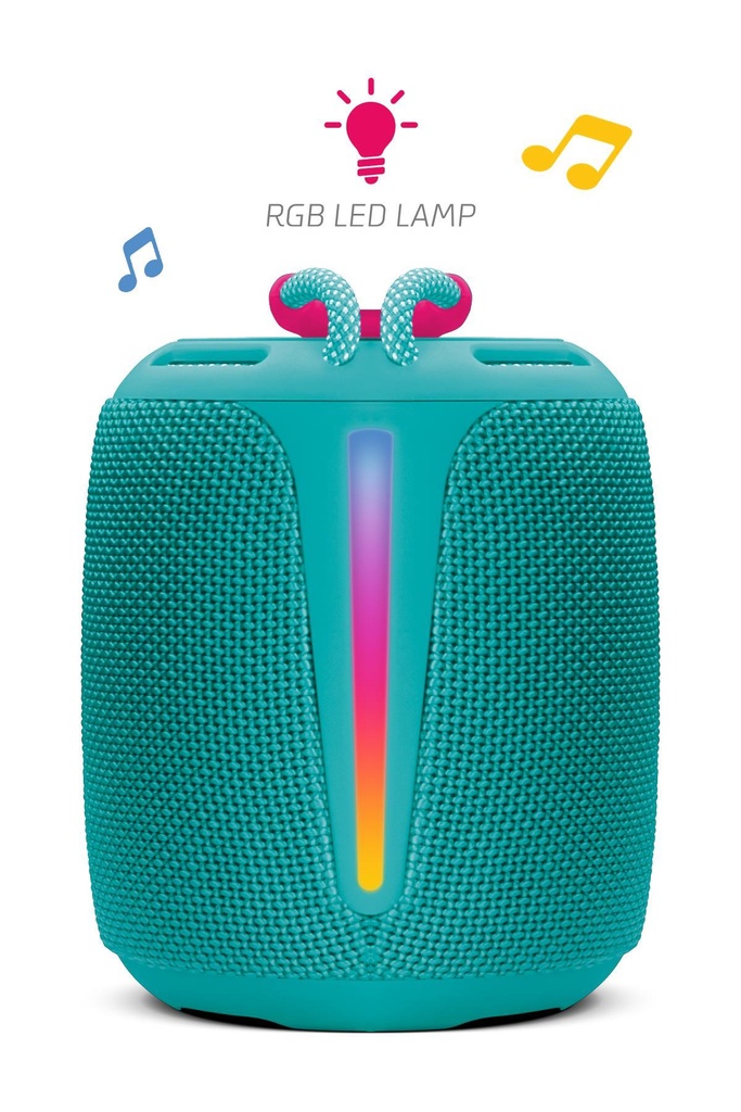 Powerway Bold Taşınabilir Ses Bombası Kablosuz Bluetooth Hoparlör Speaker Yüksek Sesli TWS - TURKUAZ Görsel 3
