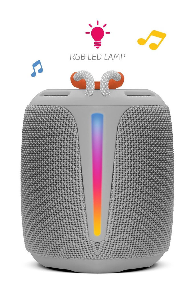 Powerway Bold Taşınabilir Ses Bombası Kablosuz Bluetooth Hoparlör Speaker Yüksek Sesli TWS - GRİ Görsel 3