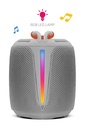 Powerway Bold Taşınabilir Ses Bombası Kablosuz Bluetooth Hoparlör Speaker Yüksek Sesli TWS - GRİ Görsel 3