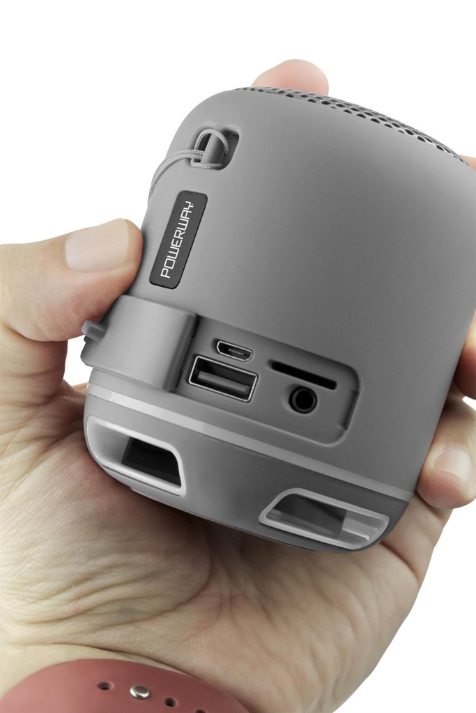 Powerway C4 Bluetooth Hoparlör Sese Duyarlı LED Işık - GÜMÜŞ Görsel 4