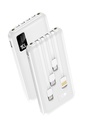 Powerway TX109 10.000 MAH Dijital Göstergeli Ekstra Kablolu Dahili Stand Powerbank - BEYAZ Görsel 2