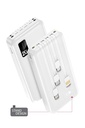 Powerway TX209 20.000 MAH Dijital Göstergeli Ekstra Kablolu Dahili Stand Powerbank - BEYAZ Görsel 2
