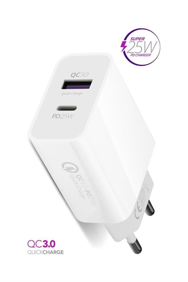 HW25 PD25W+QC 3.0 HIZLI ŞARJ BAŞLIĞI - Görsel 2
