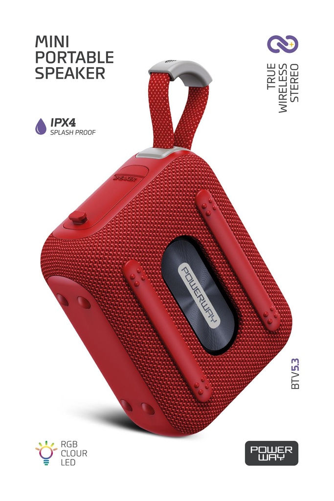Vox Usb Hafıza Kartı Aux Led Işıklı Bluetooth Hoparlör Hi-Fi Ses Bombası - KIRMIZI Görsel 3