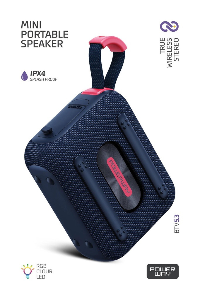 Vox Usb Hafıza Kartı Aux Led Işıklı Bluetooth Hoparlör Hi-Fi Ses Bombası - MAVİ Görsel 3