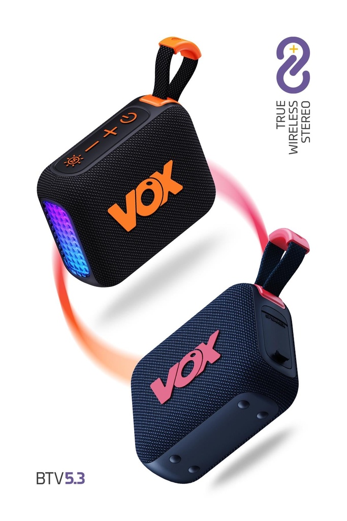 Vox Usb Hafıza Kartı Aux Led Işıklı Bluetooth Hoparlör Hi-Fi Ses Bombası - SİYAH Görsel 5
