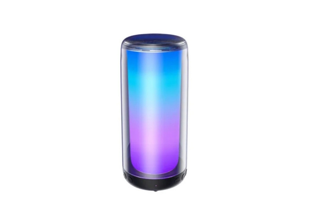 [41596] Lecoo RS13 Kablosuz 5W RGB Aydınlatmalı Bluetooth/USB/SD Kart Stereo Taşınabilir Hoparlör Siyah