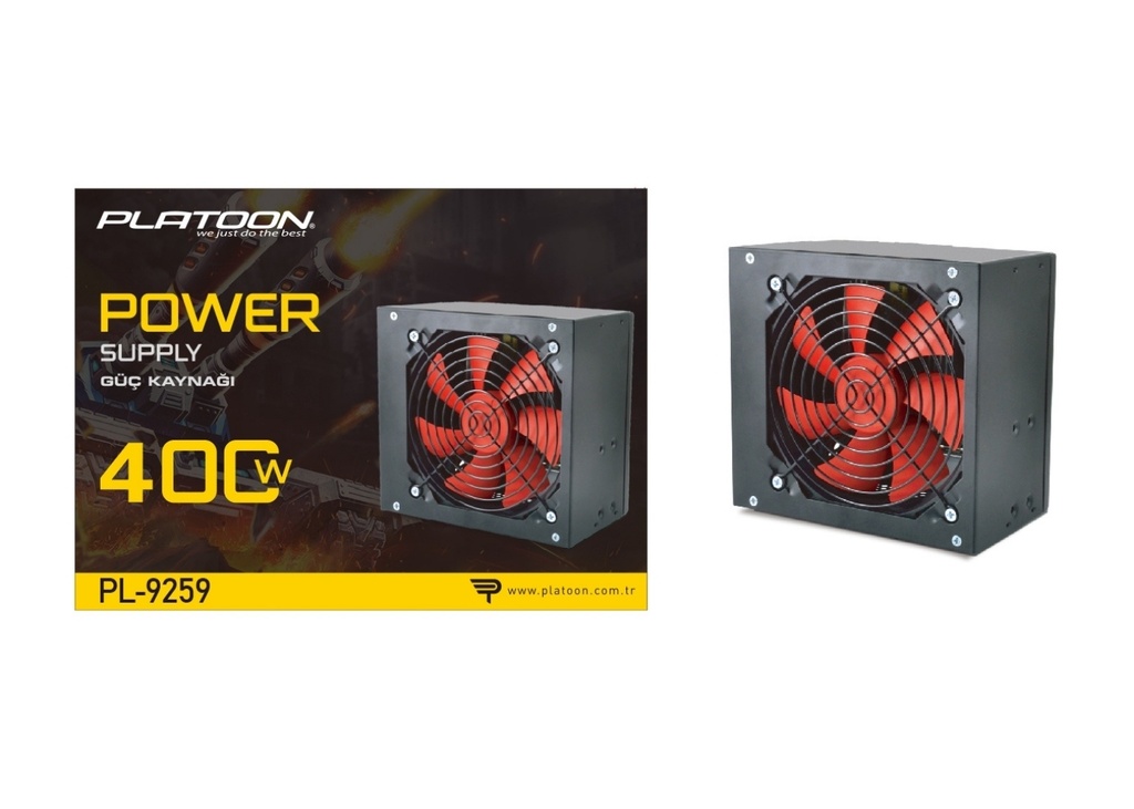 [33004] Platoon PL-9259 400W Kutulu Power Supply 12Cm