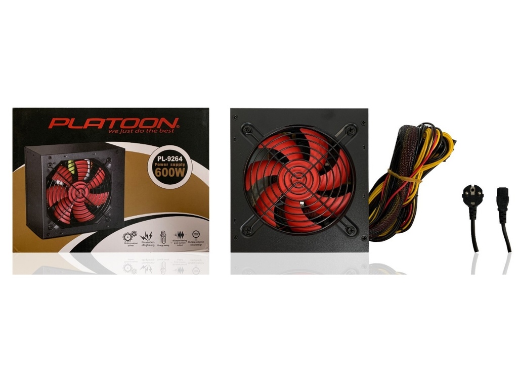 [33006] Platoon PL-9264 600W Kutulu Power Supply 12Cm