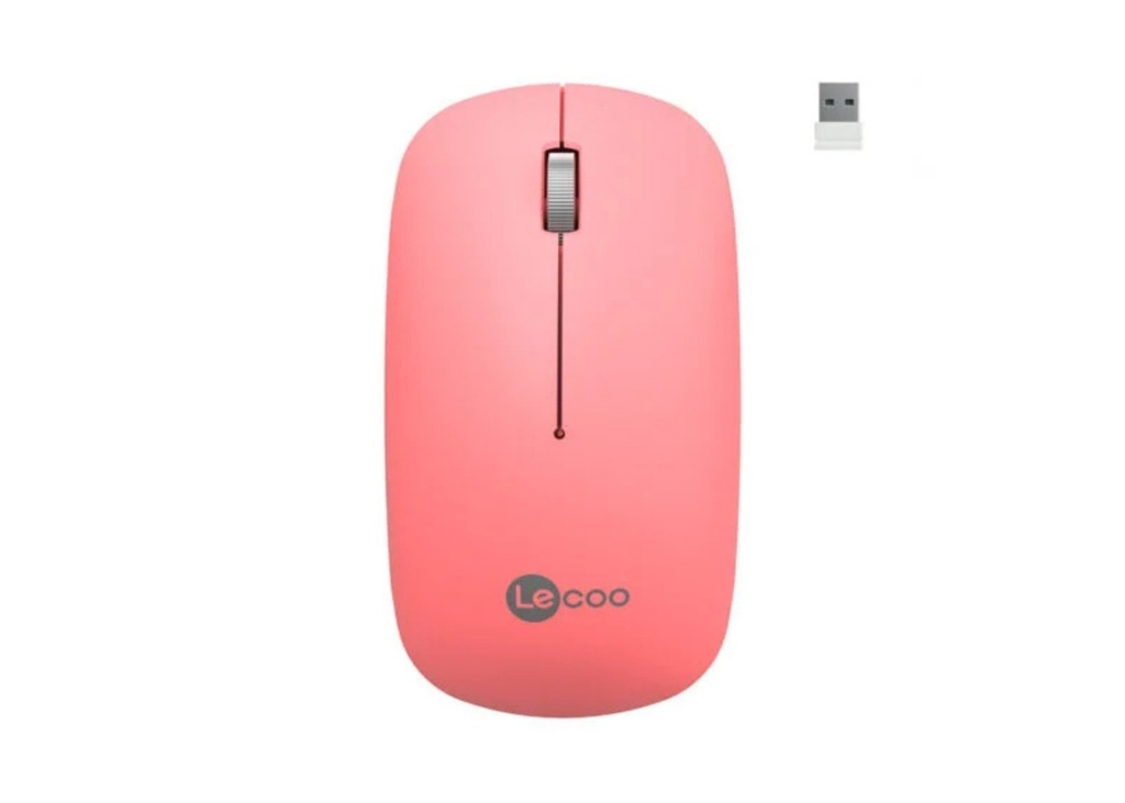 [40840] Lecoo WS214 Kablosuz 1200DPI 3 Tuşlu Optik Mouse Pembe