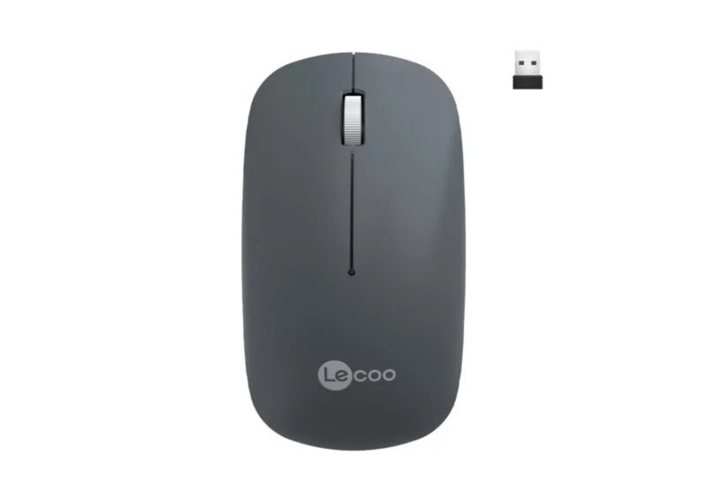 [40838] Lecoo WS214 Kablosuz 1200DPI 3 Tuşlu Optik Mouse Gri (SİYAH)