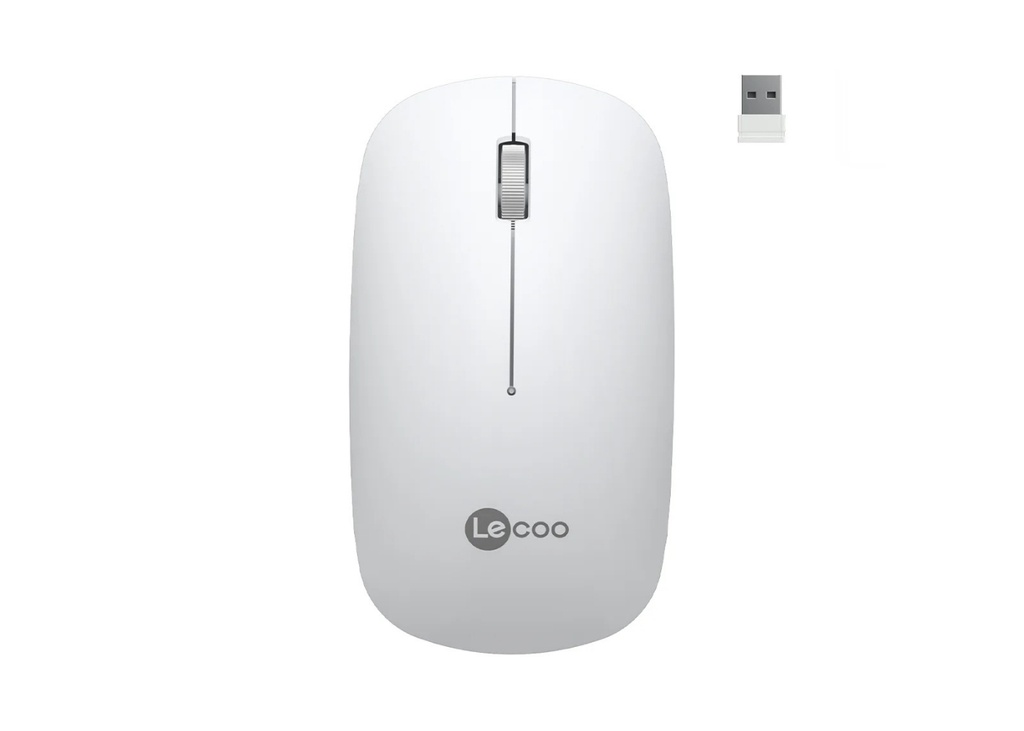 [40837] Lecoo WS214 Kablosuz 1200DPI 3 Tuşlu Optik Mouse Beyaz