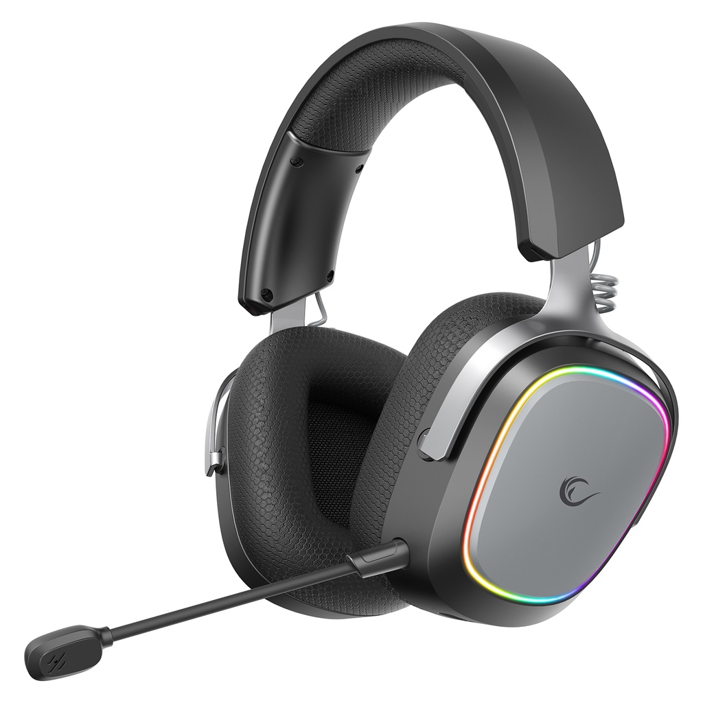 [40777] Rampage RETSU Siyah/Gri Kablosuz 2.4G+ Bluetooth Kumaş ve Deri Protein Earpad Mikrofonlu Oyuncu Kulaklığı