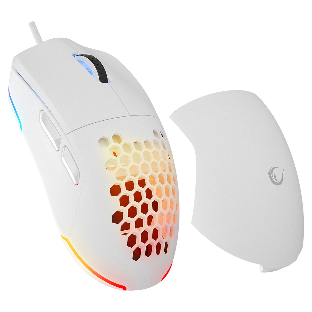 [39555] Rampage BLINK Beyaz 7 Makro Tuşlu RGB 12800 DPI Gaming Oyuncu Mouse