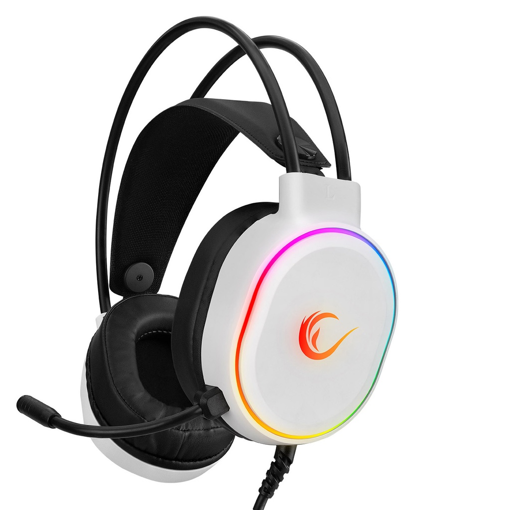 [41258] Rampage ROGUE Beyaz USB RGB Ledli Gaming Oyuncu Mikrofonlu Kulaklık