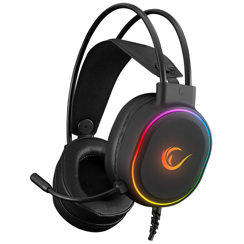 [41257] Rampage ROGUE Siyah USB RGB Ledli Gaming Esnek Mikrofonlu Oyuncu Kulaklık