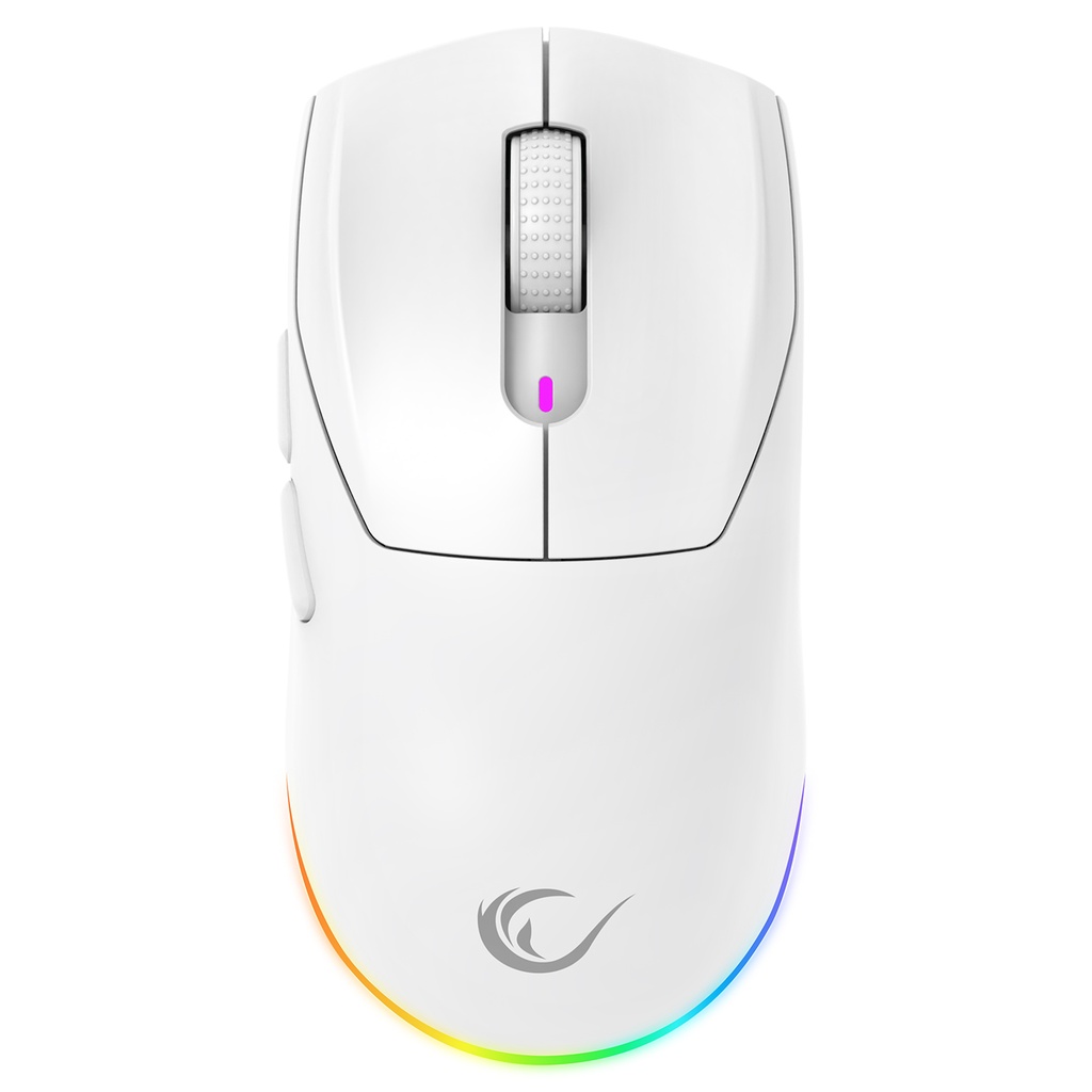 [41326] Rampage PROTE M5 PRO Kablosuz Beyaz RGB Ledli Şarjlı 26000 DPI 3395 Sensor Gaming Oyuncu Mouse