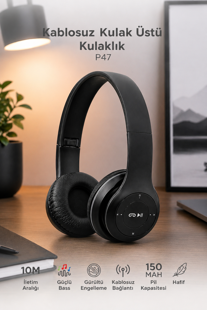 [FTC-KLK-003] Fastycep P47 FM'li Bluetooth Kulaklık