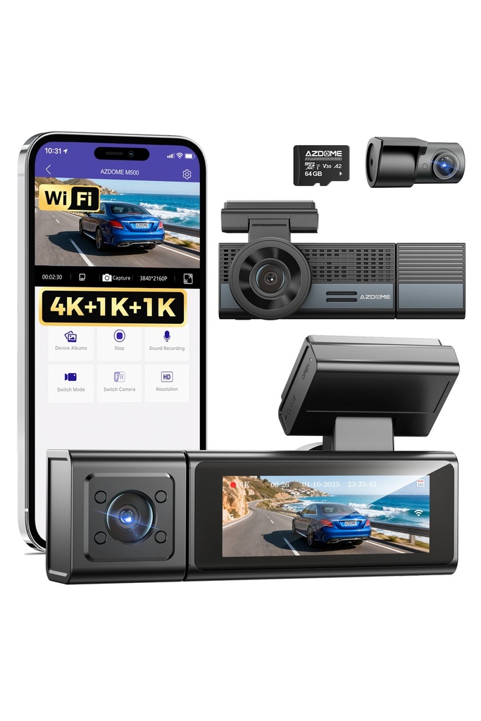 [FTC-KAM-013] Fastycep Compact Design WiFi Quad Araç Kamerası