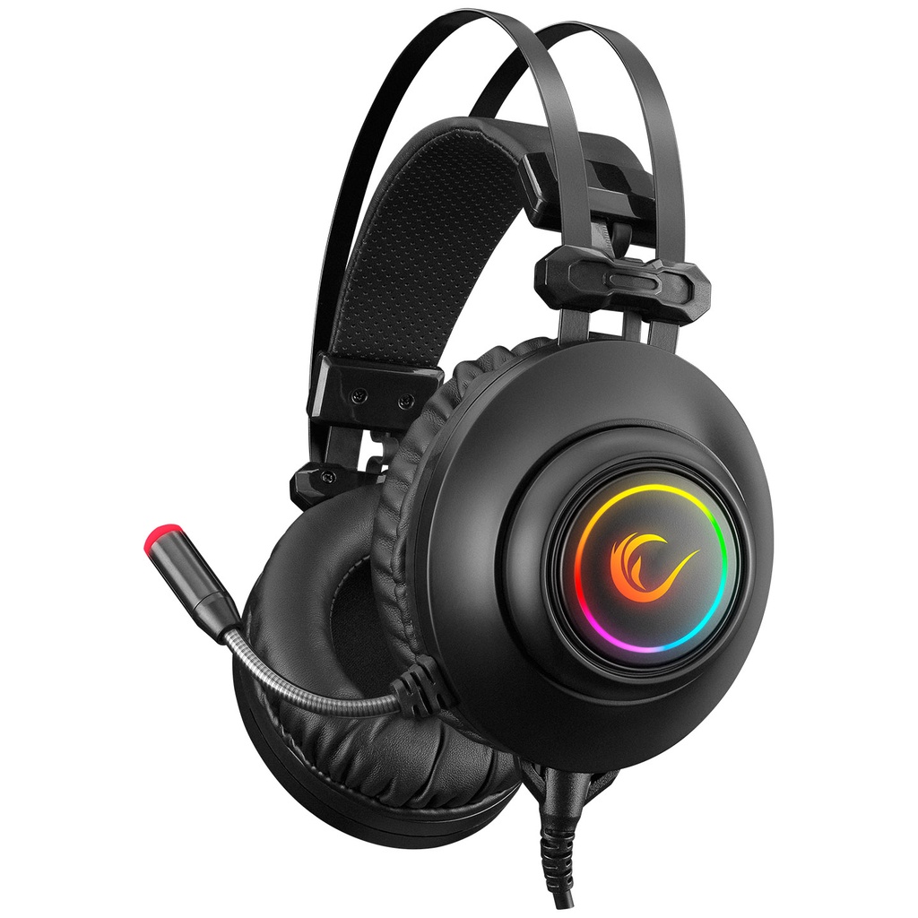 [39193] Rampage RM-K1 PULSAR Siyah Usb 7.1 Surround+Titreşim RGB Işık Efektli Gaming Oyuncu Mikrofonlu Kulaklık
