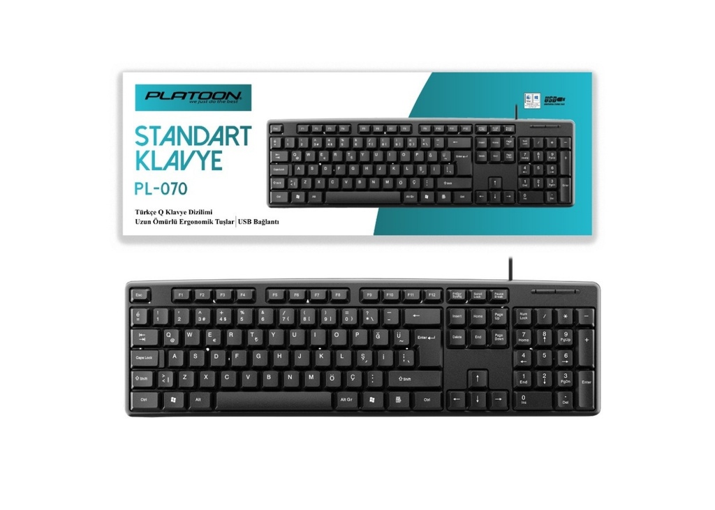 [34819] Platoon PL-070 USB Standart Klavye