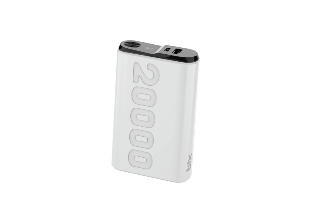 [40831] Bix TPB24 20000mAh PD 20W USB-C ve USB-A QC 3.0 Çift Portlu 22.5W Süper Hızlı Şarj Destekli ve Dijital Ekranlı Mini Powe