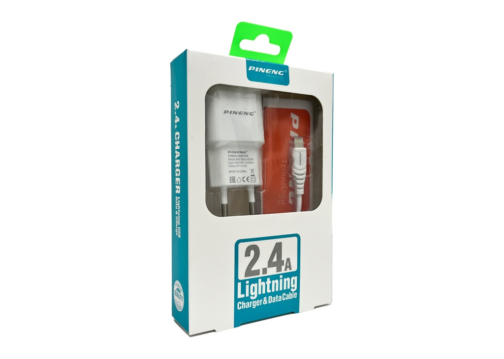 [38927] Pineng PN-538 2.4A Lightning Hızlı Şarj Aleti Seti