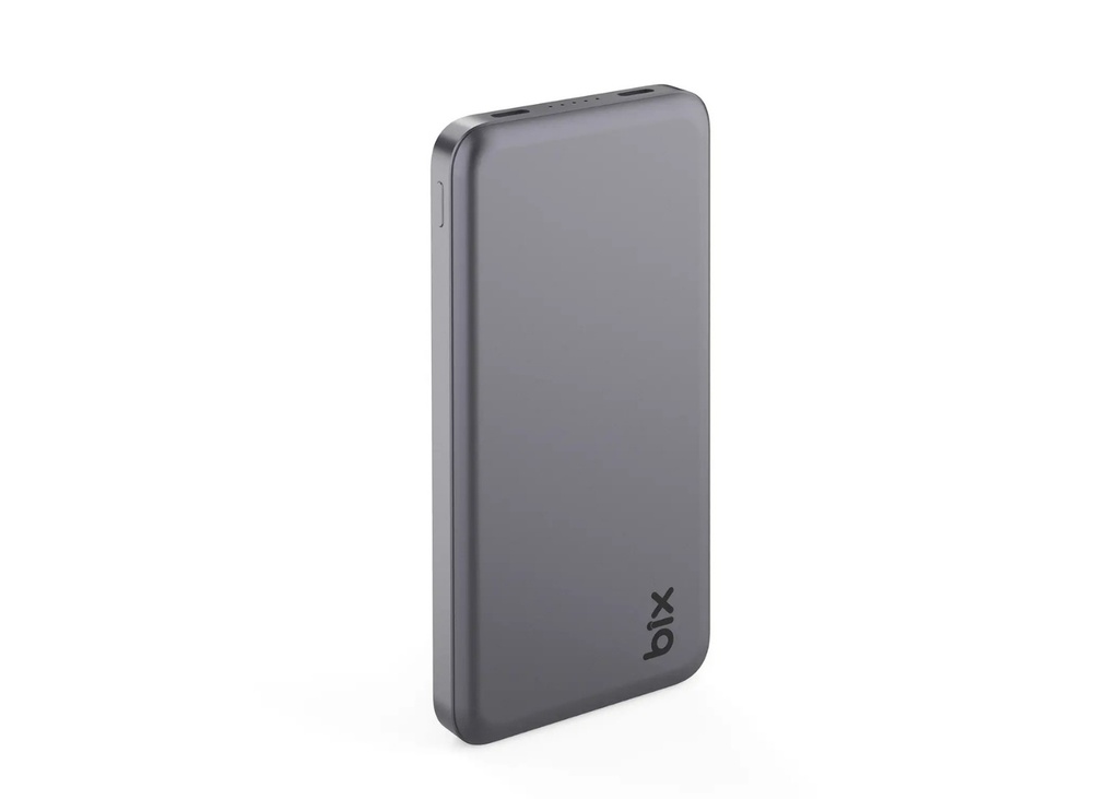 [41635] Bix c10000mAh PD 20W Çift USB-C Portlu Hızlı Şarj Destekli Taşınabilir Metal Powerbank Koyu Gri