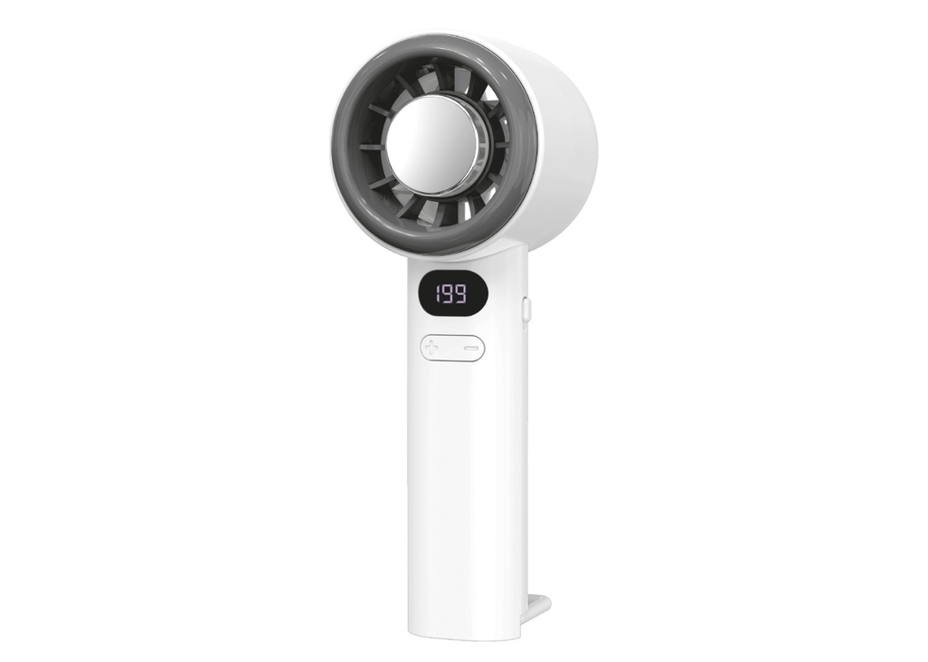 [41680] Feny FN-F40 Beyaz Minifan Ultra Sessiz LED Göstergeli Şarjlı Turbo Mini El Fanı